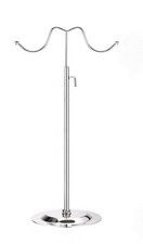 1 X Purse Display Stand Adjustable Double Hook Handbag Rack - Silver Lovely
