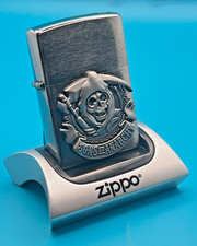 Brand New 2024 ZIPPO Lighter Unique Retro SONS OF ANARCHY Emblem Street Chrome