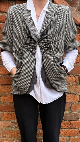 Vintage houndstooth sculptural - vintage,