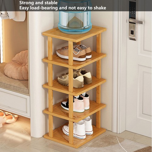 6tier wooden shoe rack tall - wooden,