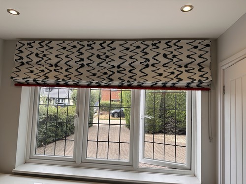 Stunning wide roman blind with - roman,