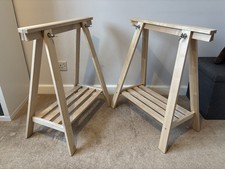 IKEA MITTBACK trestle adjustable office desk legs BIRCH x2