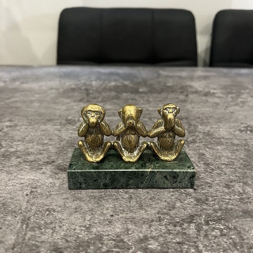 Vintage brass three wise - three,