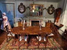 GEOFF WONNACOTT CHIPPENDALE DINING TABLE CHAIRS COLLECTORS ARTISAN DOLLS HOUSE