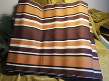 Vintage Original Deckchair  Canvas Fabric, Unused. Brown Tan And Cream. 1960/70s