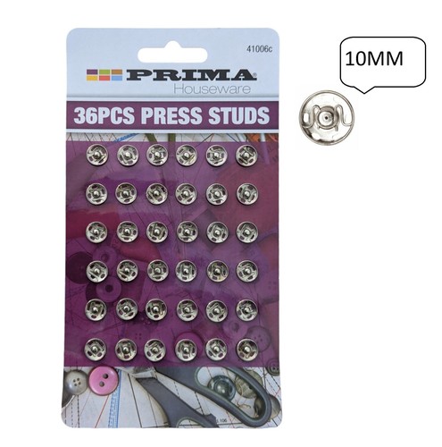 36pc press studs - press,