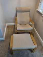 Ikea Poang Rocking Chair and Footstool