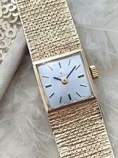 Superb Ladies Omega 9ct 375 Solid Gold Luxury Bracelet  Watch 1971 Clamshell Box