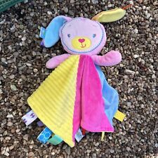 Taggies Bunny Rabbit Soft Baby Comforter, Sensory Toy pink blanket blankie
