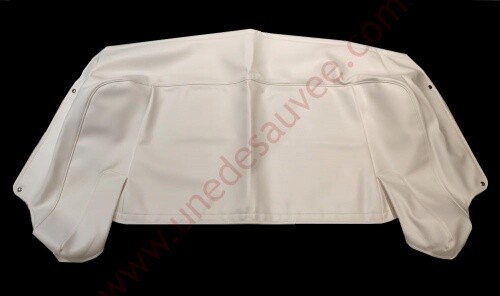 White simili leather hood - white,