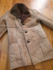 Men's 'Barretts' Natural Sheepskin Tan Coat Size Medium Made In Great Britain