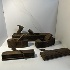 Bundle Of 5 Vintage Wooden Carpentry Planes