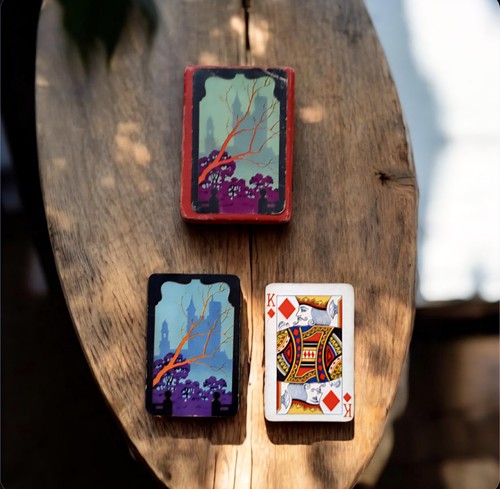 Vintage pocket playing cards - vintage,
