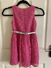 M & S Girls Pink Party Dress 6-7 Years