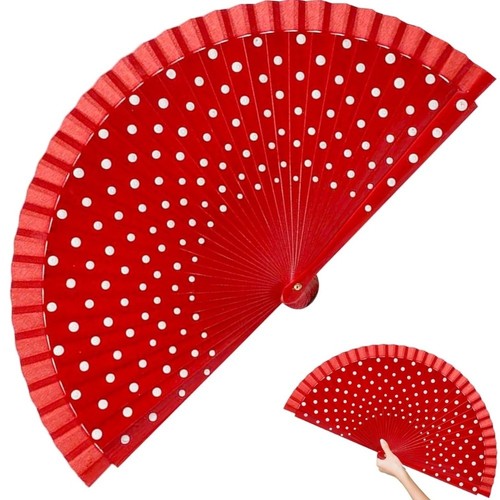 Wood flamenco fan dots pattern - dots,