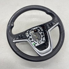 VAUXHALL INSIGNIA STEERING WHEEL 13316547 LEATHER CONTROL SILVER TRIM 08-13
