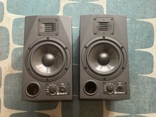 ADAM A7 Speakers. With Isoacoustics Stands And Firm Storage Bag. 