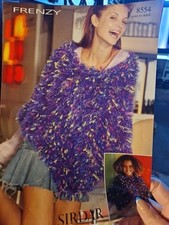 Original Sirdar Frenzy Child/ Adult Poncho 4yrs- Adult Knitting Pattern 8554
