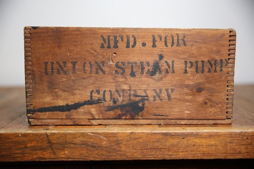 Antique wooden crate union - wooden,