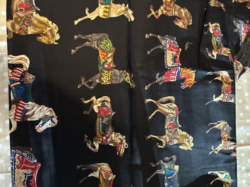 Merry round horse fabric - go,