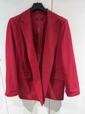 Simply Be Red Smart Blazer Jacket Size 18 Fully Lined + Pockets Great Condition