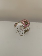 Royal Crown Derby Paperweight Baby Indian Elephant With Gold Stopper.