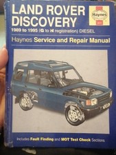 Haynes Service & Repair Manual Land Rover Discovery 1989 to 1995 Diesel