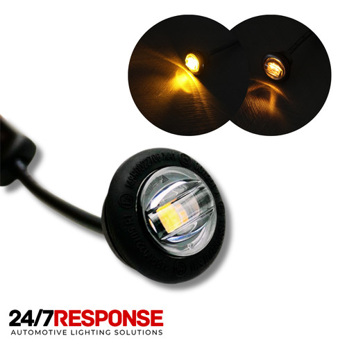 Flush fit mount amber round - flush,