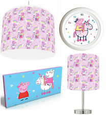 Peppa Pig Unicorn  Lampshade , Stick Lamp , Wall Art ,Clock or Bundle Reusable