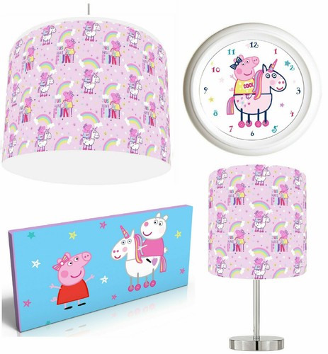 Peppa pig unicorn lampshade - unicorn,