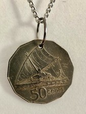 Vintage Fiji Necklace Coin