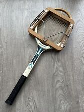 Vintage "Blue Flash" Tennis Racket by Dunlop with Press