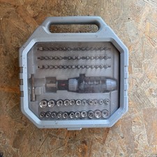 Screw driver with bits and sockets used some bits missing in case