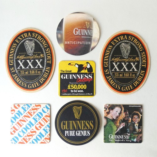 Vintage guinness beer mat - vintage,