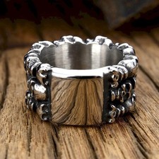 Men's Multi-Skull Band Ring