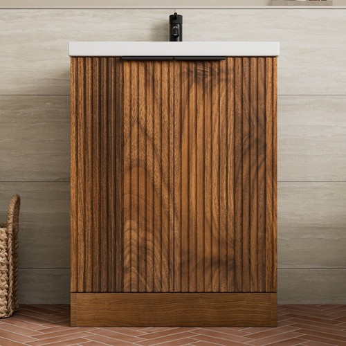 Fluted 600mm bathroom vanity - 600mm,