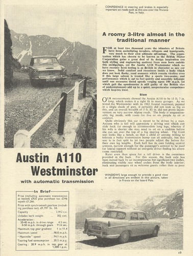 Austin a110 westminster - austin, auto