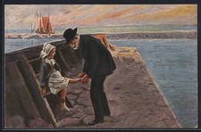 artist postcard signed E