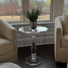Clear Acrylic Coffee Table Round Table Living Room End Table Hygienic Easy Clean