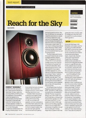 Totem acoustic sky - sky, speakers