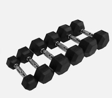 Hex Dumbbells Cast Iron Rubber