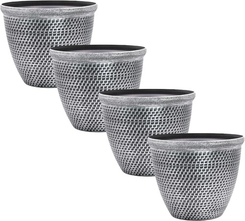 4pc silver round - silver,