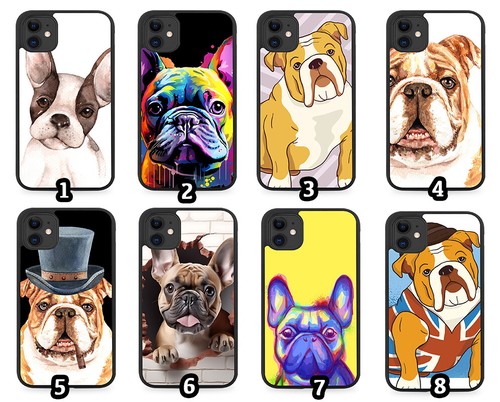 Bulldog rubber phone case - rubber,
