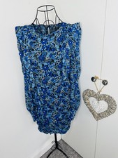 ZARA Blue Floral Ruched Mini
