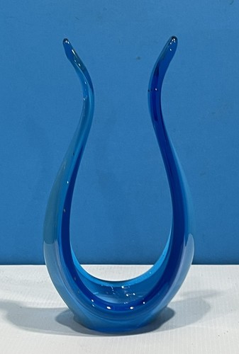 Vintage murano blue art glass - murano,