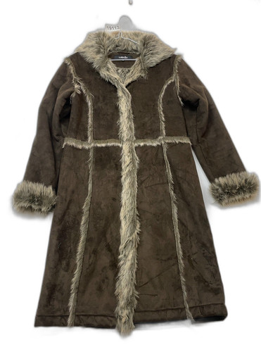Liquid brown faux - fur, afgan
