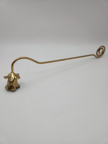 Vtg brass color tulip candle - color,