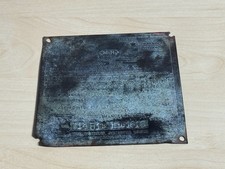 Vintage Massey Harris 735 Combine Brass Serial No Plate Engine Details Farming