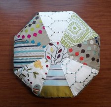 Handmade meditation/floor/yoga cushion. Multicoloured.