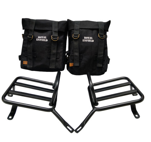 Black pannier canvas bag with - pannier,